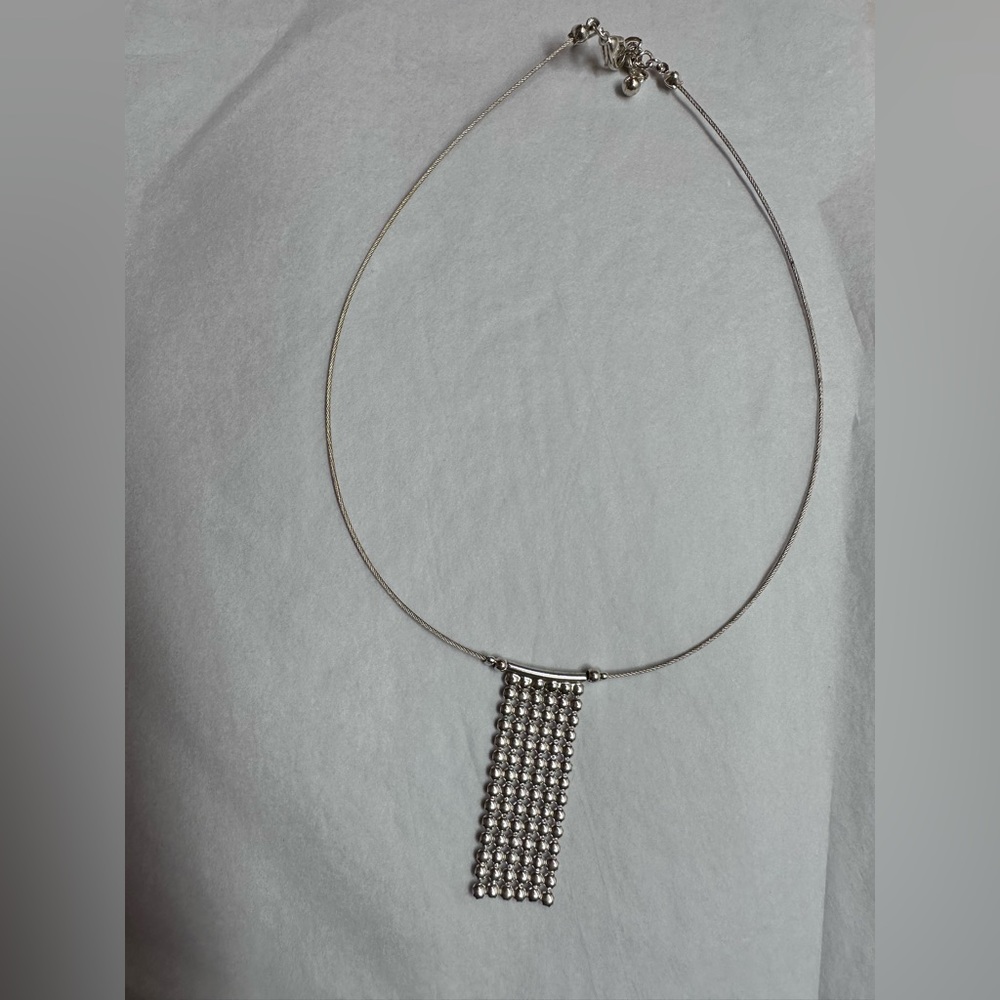Express sterling silver chainmail mesh necklace